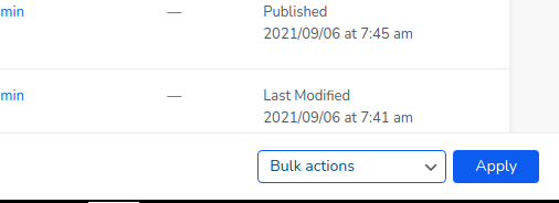 Bulk Actions