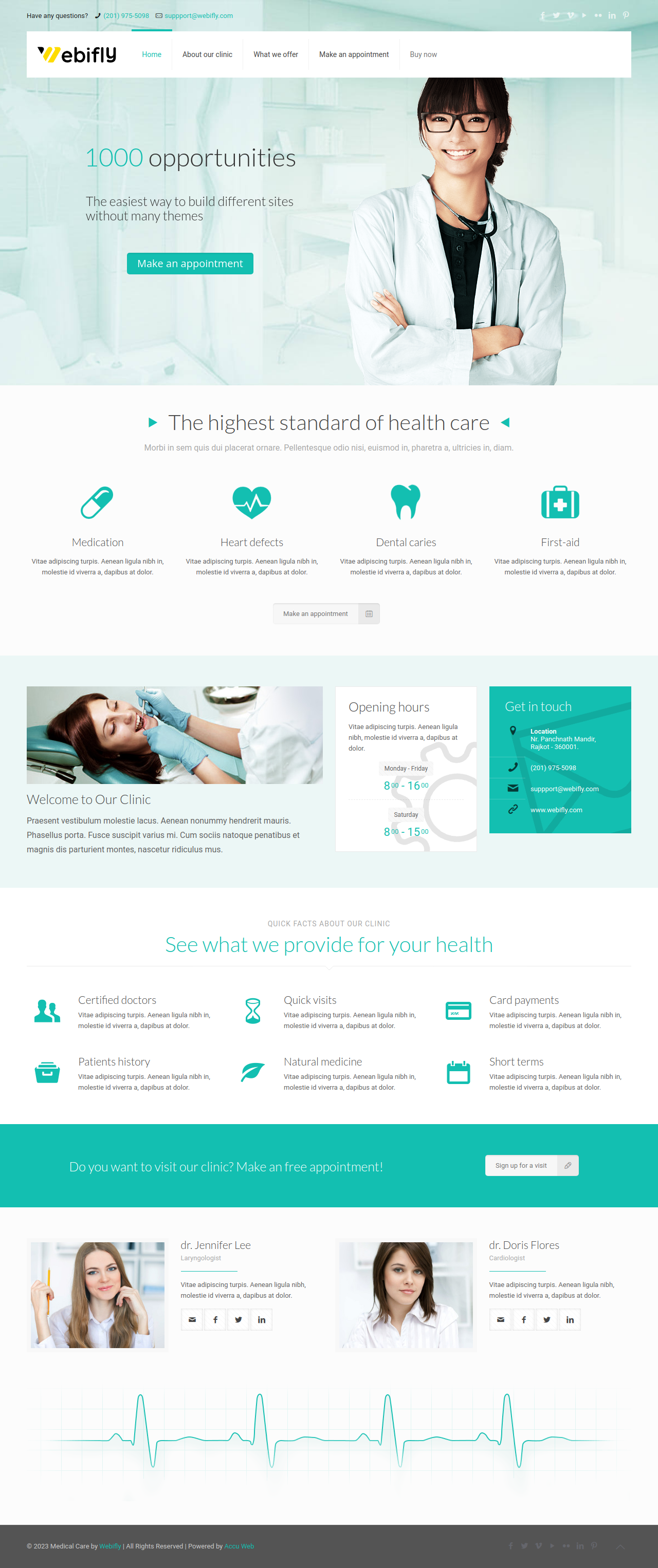 Clean and Simple medical website template