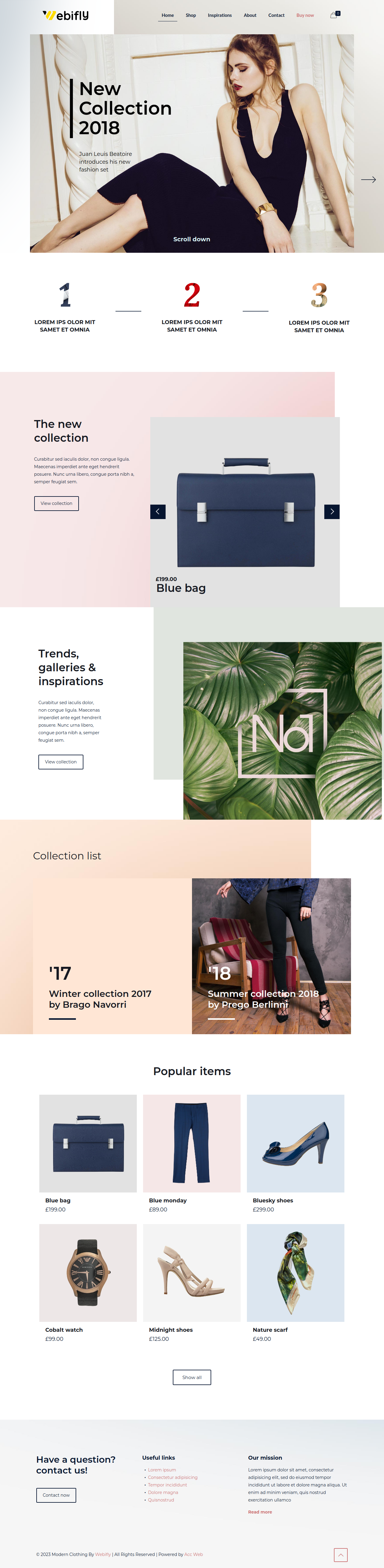 modern clothing templates for ecommerce business