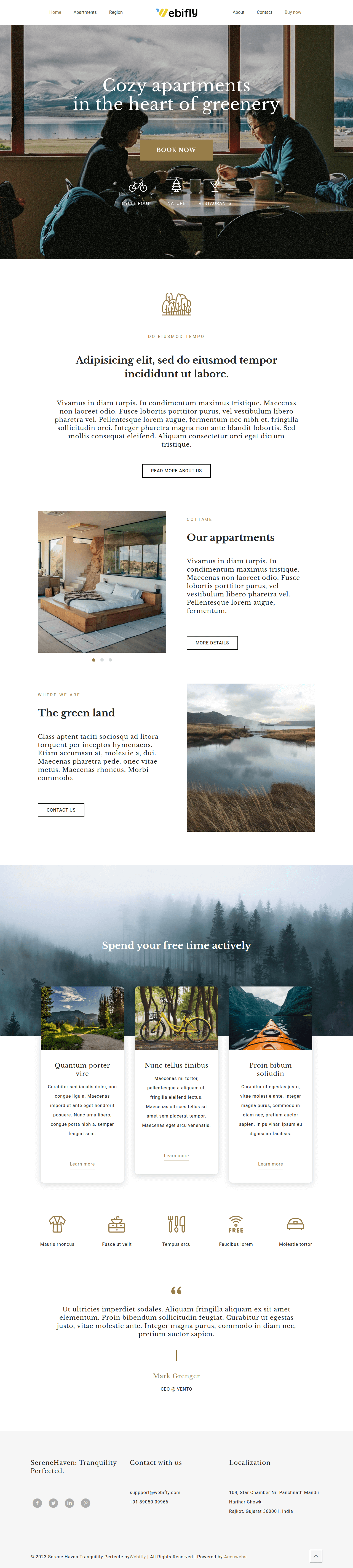 serene Haven - Hotel and Resort Template
