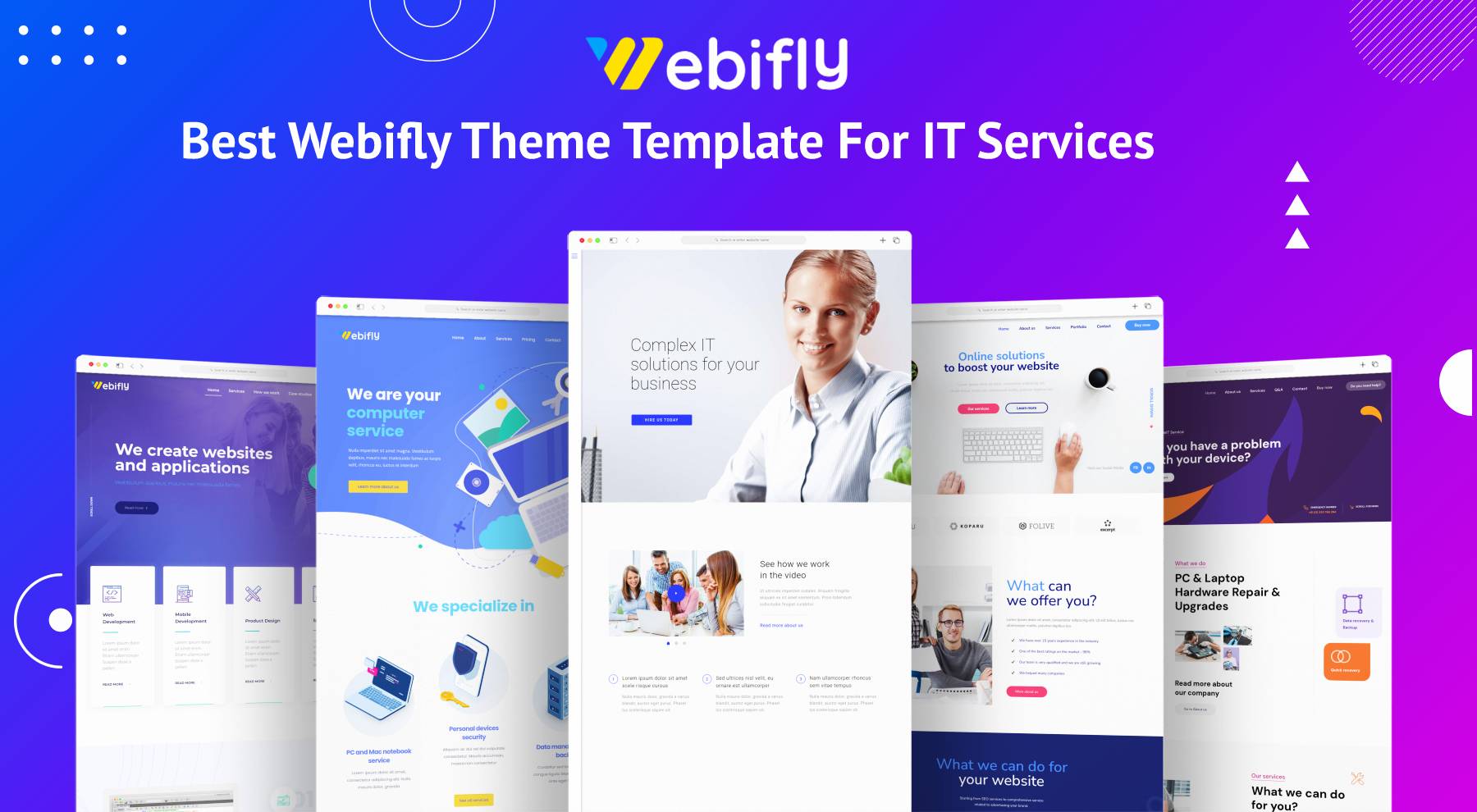 IT service Templates Webifly's Top Templates for Business